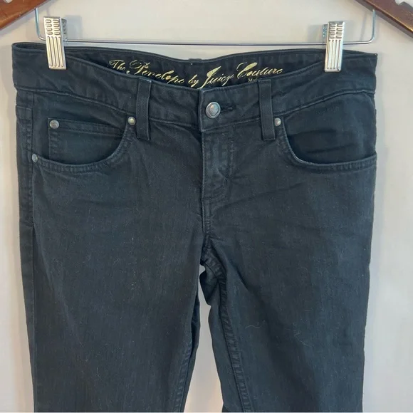 Juicy Couture The Penelope Skinny Jeans Size 28 Stretch Low Rise Black Wash - Picture 2 of 5